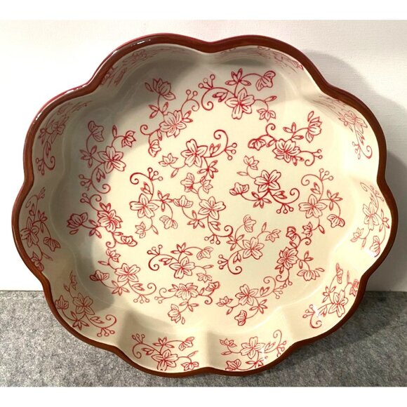 Temptations Scalloped Edge Deep Dish Pie Dish  # 2287 - Picture 2 of 3